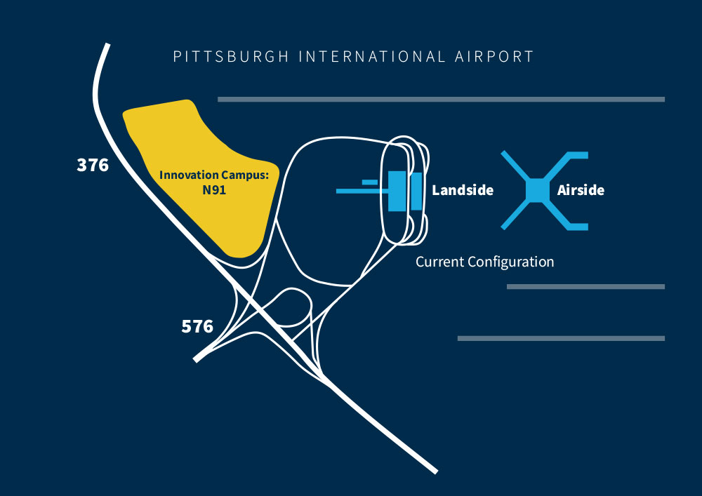 Map of Pittsburgh International Airport